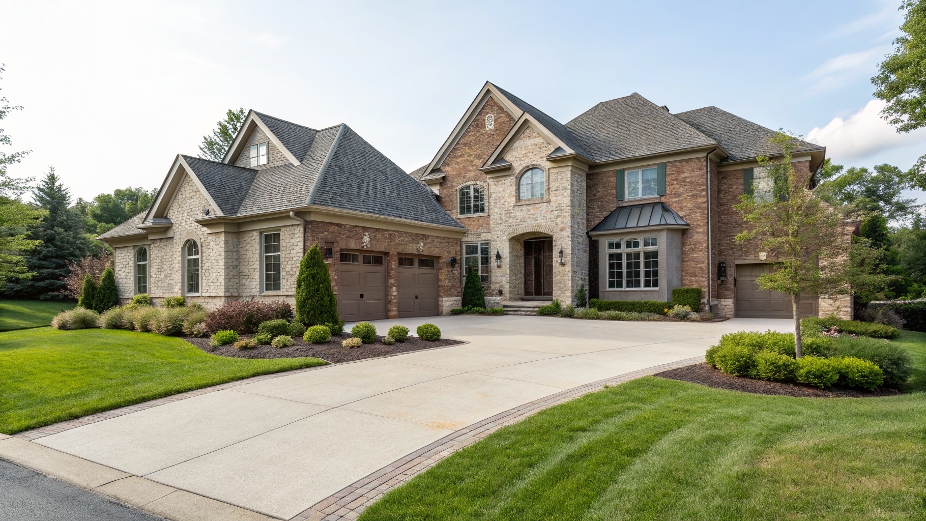 Upscale residential home with mature landscaping in Brookfield, Wisconsin — premium pest control service area